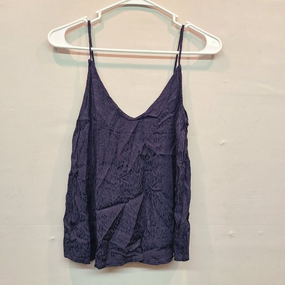 Nation LTD Tops - Nation LTD Aya V Back Cami Tank Top Dark Blue Womens Extra Small